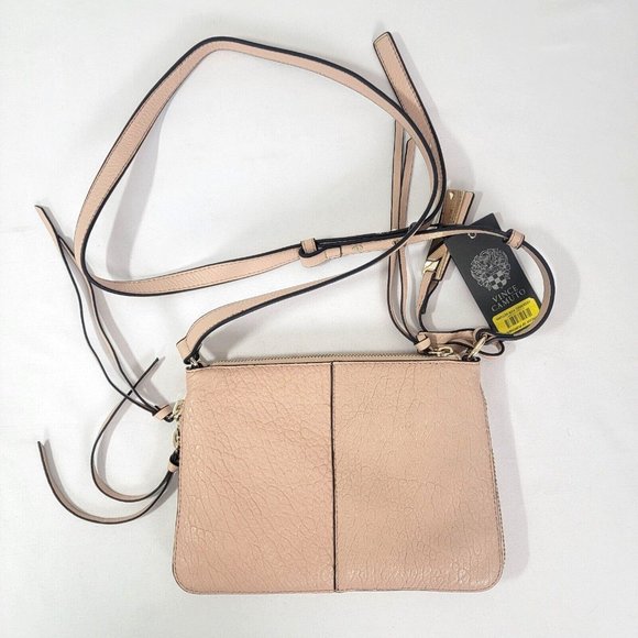 Vince Camuto NEW Leather Purse Bag Small Crossbody Sandcastle